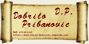 Dobrilo Pribanović vizit kartica